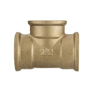 Invena Trójnik mosiężny gwint wewn. 1/2" - ZM-05-015
