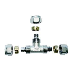 Invena Trójnik równoprzelotowy 16x16x16x2mm - PA-08-002