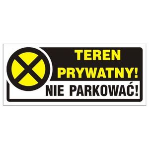 Naklejka Teren Prywatny! Nie parkować! (TBI-15N)