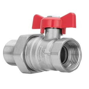 Invena Kurek kulowy MILLENIUM z pokrętłem motylkowym gwint wewnętrzny/zewnętrzny 1/2" - ZK-31-015