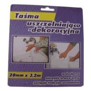 Taśma wykończeniowa 28mm biała