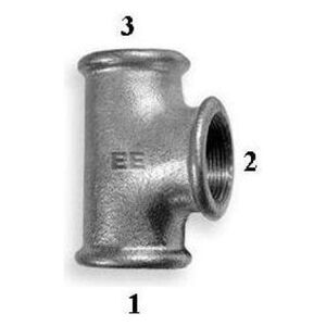 Odlewnia Zawiercie Trójnik redukcyjny B1 3/4x1/2x3/4" ocynk - 13819