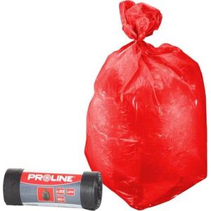 Pro-Line Worki czerwone na śmieci LDPE 120L 8 x 10szt. (41204)