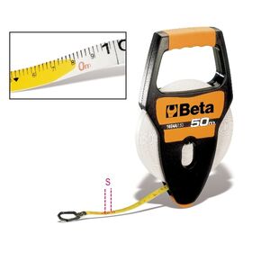 Beta Tools Przymiar zwijany z rękojeścią taśma z włókna szklanego 13mm x 30m (016940230)