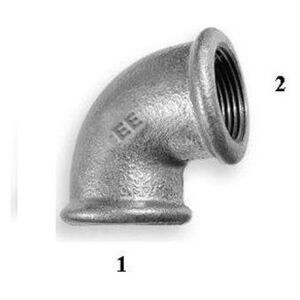 Odlewnia Zawiercie Kolano zwężkowe 90° A1 nr 6 3/4 x 1/2" czarne