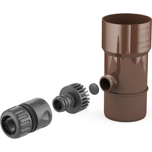 Bryza Odzyskiwacz wody deszczowej brązowy PVC 90mm (62-202)