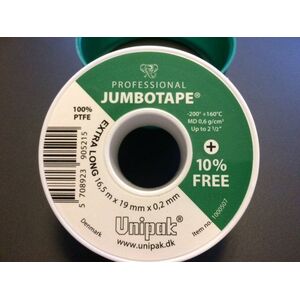 Unipak Taśma teflonowa Jumbotape do instalacji wodnych 19mm x 16,5m (13116)