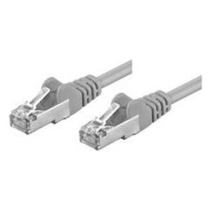 Goobay Kabel krosowy patchcord F/UTP kat. 5e CCA szary 0,5m (50126)