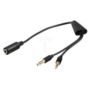 Adapter AV Goobay Jack 3.5mm - Jack 3.5mm x2 czarny (48980)