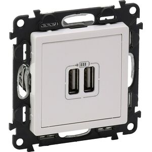 Legrand VALENA LIFE Ładowarka z gniazdem 2xUSB biały (753112)