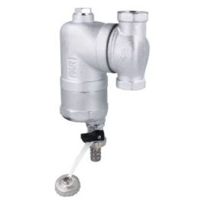 Afriso Separator zanieczyszczeń FAR 201, chromowany, z magnesem i zaworem spustowym, ruchome przyłącza Rp3/4'' (7772010)