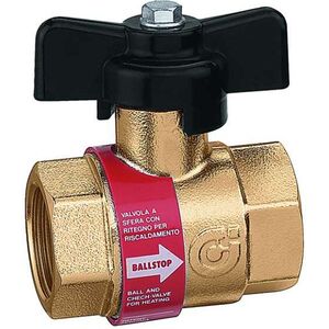 Caleffi Zawór kulowy z wbudowanym zaworem zwrotnym do instalacji grzewczych (327500)