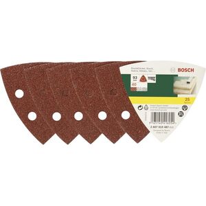Bosch Papier ścierny delta z rzepem, perforowane 93mm P40 25szt. - 2607019487