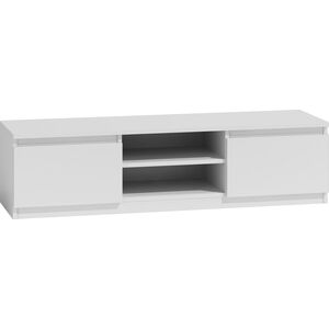 Topeshop Nowoczesny stolik szafka rtv lcd 140cm kolor biała
