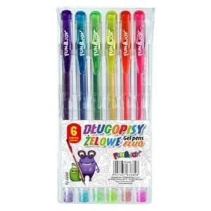 Titanum Długopis żelowy Fluo 6 kolorów (FJ-G06F)
