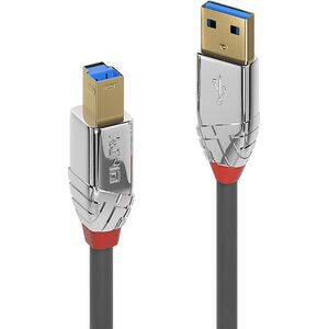 Kabel USB Lindy USB-A - USB-B 1 m Szary (36661)