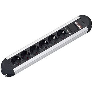 Listwa zasilająca Bachmann Bachmann PRIMO 331.010 - black / silver - 6 port