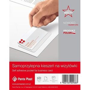 Panta Plast Kieszeń samoprzylepna na wizytówki 100x60mm