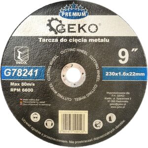 Geko tarcza do cięcia metalu Premium 230x1.6 Inox (G78241)