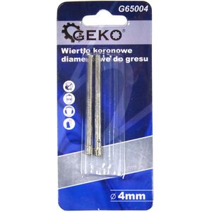 Wiertło Geko walcowe 4mm 2szt.