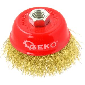 Geko szczotka druciana czołowa mosiężna 75mm 3" M14 (G00590)