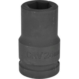 Geko Nasadka udarowa 1" 24mm czarna (50)/