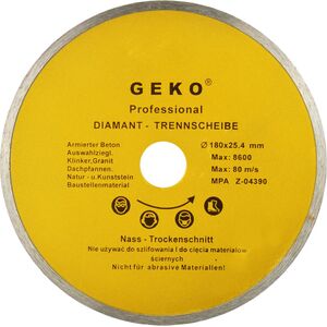 Geko tarcza diamentowa 180mmx25,4 pełna (G00242)