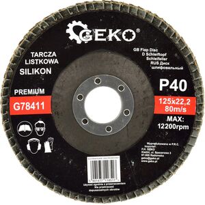 Geko tarcza listkowa"SILIKON" 125mm P40 (G78411)