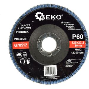 Geko Tarcza listkowa"CYRKON" 125mm P60 GEKO PREMIUM(10/200)