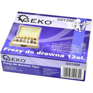 Geko Frezy kształtowe do drewna 12 el./8mm/ GEKO(20)