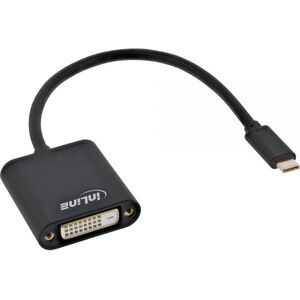 Adapter USB InLine USB-C - DVI Czarny  (64103B)