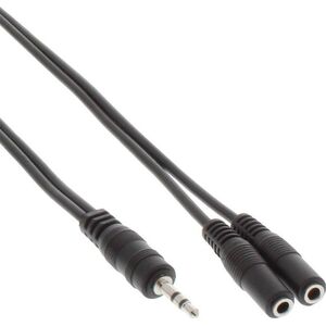 Kabel InLine Jack 3.5mm - Jack 3.5mm x2 1m czarny (99300A)