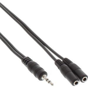 Kabel InLine Jack 3.5mm - Jack 3.5mm x2 2m czarny (99300B)