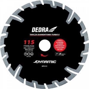 Dedra Tarcza diamentowa TURBO S dynamic 115mm 22.2mm (HP2131)