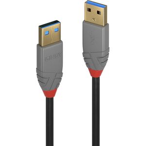 Kabel USB Lindy USB-A - USB-A 5 m Czarny (36754)