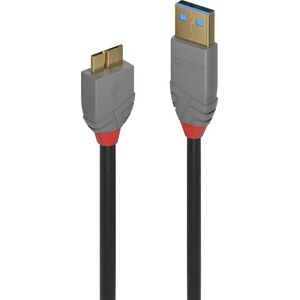 Kabel USB Lindy USB-A - micro-B 3 m Czarny (36768)