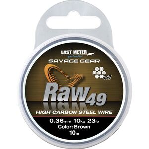 Savage Gear Raw49 0.54mm 23kg 50lb Uncoated Brown 10m (54894)