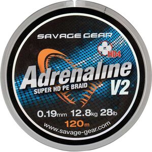 Savage Gear HD4 Adrenaline V2 120m 0.10mm 13lbs 6kg Grey (54827)