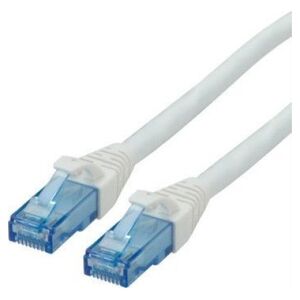 Roline ROLINE - Patch- Cable - RJ- 45 (M) to RJ- 45 (M) - 30 cm - UTP - CAT 6a - halogen free, shaped, stranded - white (21.15.2987)