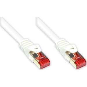 Good Connections RNS Patch Cable with Rastnasenschutz, Cat. 6, S/FTP, PiMF, PVC, 250MHz, white, 10m, Good Connections (8060- 100W)