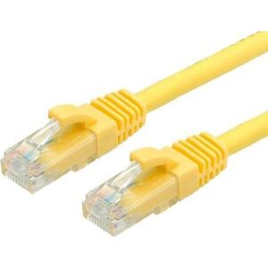 Value Kabel połączeniowy RJ-45-RJ-45, 50 cm, UTP, CAT 6a - w kształcie, bez haka- Żółty, RAL 1004 (21.99.1430)