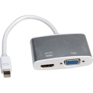 Adapter AV Roline DisplayPort Mini - HDMI - D-Sub (VGA) srebrny (JAB-2601584)