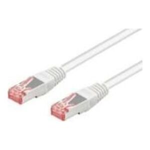 Goobay Kabel sieciowy - RJ-45-50 cm-(PiMf) - CAT 6 - bezhalogenowy, formowany - biały (814757)