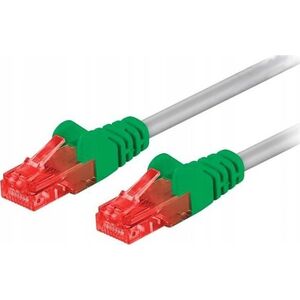 Goobay Wentronic Goobay CAT 6 Crossover- Patch Cable, U/UTP, gray, green, gray- green, 1 m - CCA coppergemisch Material (68471)