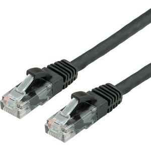 Value VALUE - Patch- Cable - RJ- 45 (M) to RJ- 45 (M) - 10 m - UTP - CAT 6a - shaped, without Haken - black, RAL 9011 (21.99.1467)