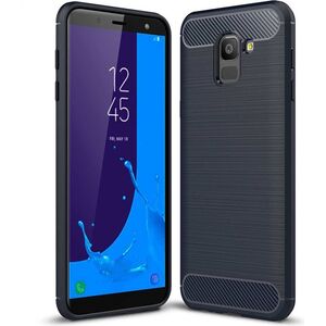 Hurtel Carbon Case elastyczne etui pokrowiec Samsung Galaxy J6 2018 J600 niebieski