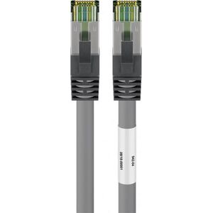 Goobay Goobay CAT 8.1 patch cable, S / FTP (PiMF), gray, 0.5 m - LSZH halogen-free, copper AWG 24 (55135)