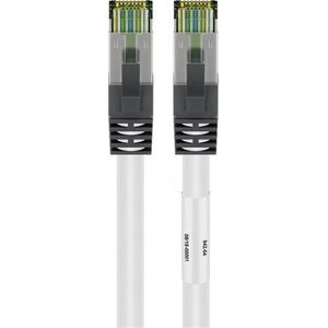 Goobay Goobay CAT 8.1 patch cable, S / FTP (PiMF), white, 2 m - LSZH halogen-free, copper AWG 24 (55125)