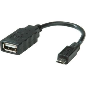 Adapter USB Roline ROLINE USB 2.0 Cable, USB 2.0 Type Micro B - Type A BU, OTG 0,15 m (11.02.8311)