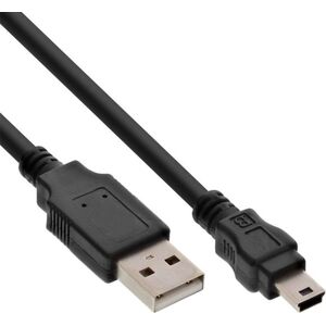 Kabel USB InLine USB-A - miniUSB 0.3 m Czarny (33107J)